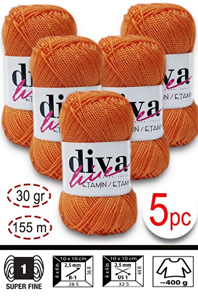 Diva İplik إيتامين-إيشليمي أورلونو-وايوو حبل حقيبة 06 بنكهة الحمضيات (عبوة من...