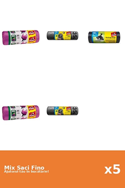 Fino Set 5 Saci Fino: 2x 20 buc, 2x 35 l, 1x 30 buc