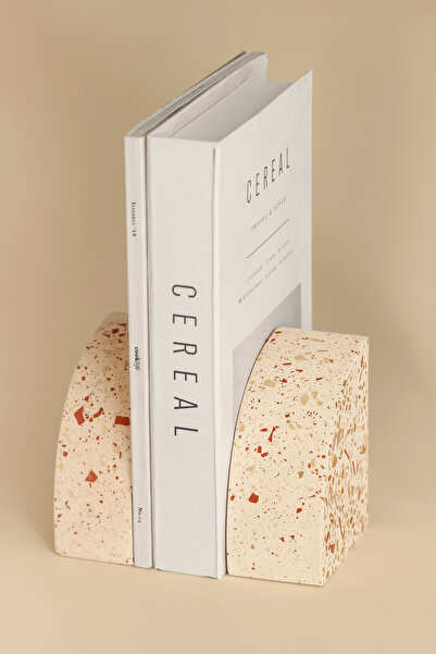 YAFFY HOME DESİGN Yaffy Terrazzo Kitap Tutucu (Tekli Satış)