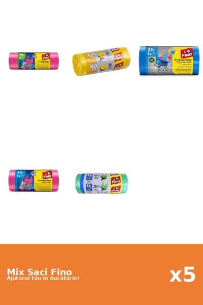 Fino Set 5 Saci Fino: 1x 70 l, 3x 30 buc, 1x 40 l