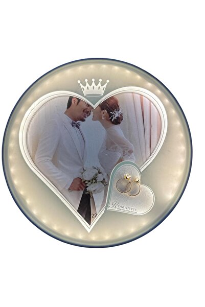 OEM Romantic Heart LED Photo Frame – Elegant Gift For Couples 24 cm