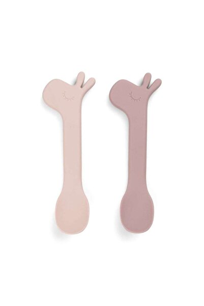 Done By Deer - Lalee - 2'li Silikon Kaşık Seti - Pembe