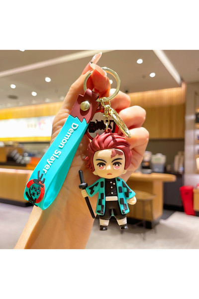 Choice سلسلة مفاتيح سيارة من بانداي، 6 قطع، دمية كرتونية من أنمي قاتل الشياطي...