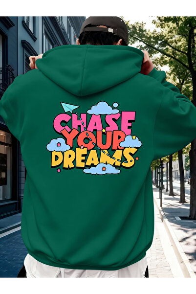 ELAN WEAR Printed women's/men's unisex Oversized Hooded sweatshirt