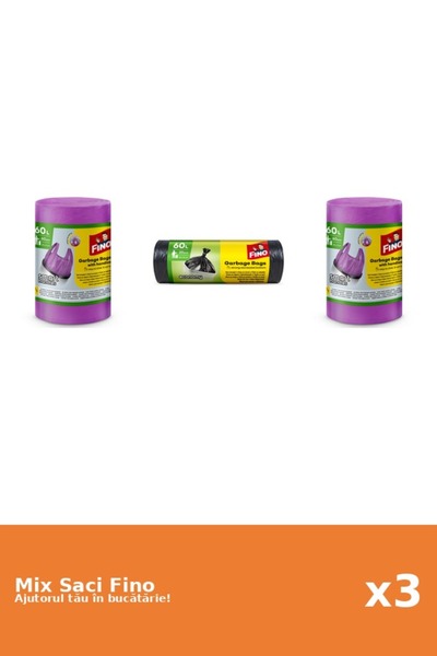 Fino Set 3 Saci Fino: 2x 60l, 1x 20 buc