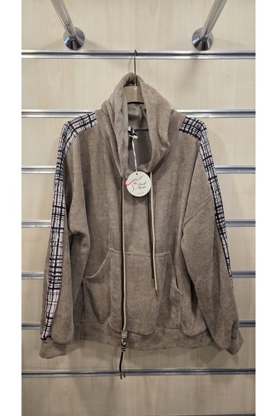 Park Moda Velvet Blouse Hooded