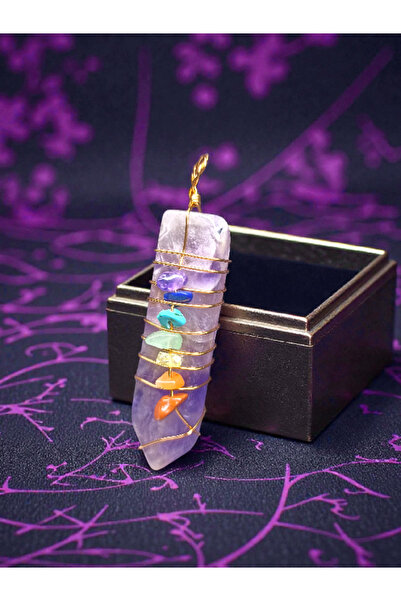 Zodyak Doğal Taş Amethyst Natural Stone Chakra Stones Engraved (5cm)(Certified)