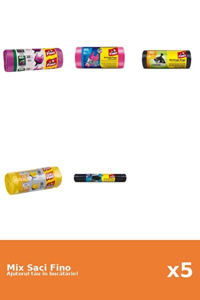 Fino Set 5 Saci Fino: 1x 20 buc, 1x 40 l, 2x 30 buc, 1x 120 l