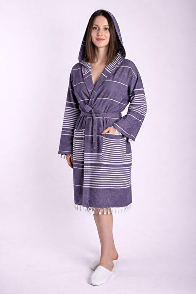 Mira Home Halat de baie peshtemal cu glugă pentru femei/bărbați moale 100% bu...