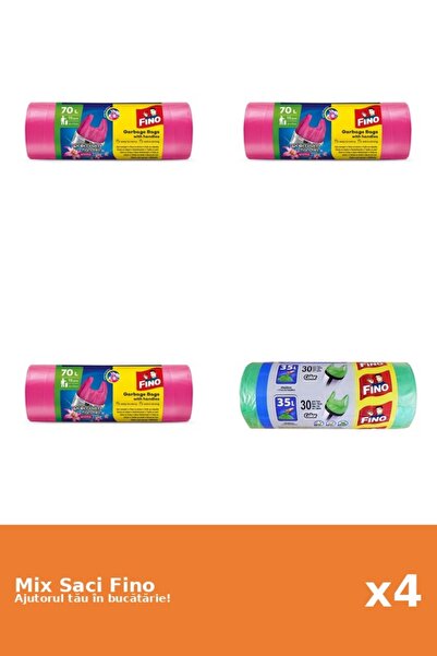 Fino Set 4 Saci Fino: 3x 70 l, 1x 30 buc