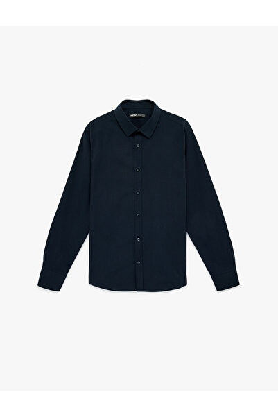 Koton Regular Fit Cotton Classic Collar Long Sleeve Shirt