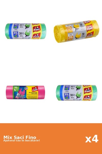 Fino Set 4 Saci Fino: 3x 30 buc, 1x 70 l