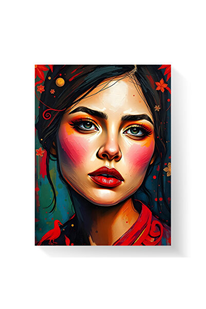 Printees Tablou - Portret cu efect de pensulă - Canvas pe șasiu