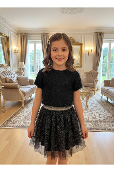 Dide Kids Simli Tül Etek