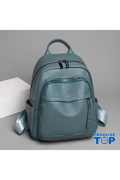 Produse.Top Blue Fashion Women's Backpack with Multiple Pockets