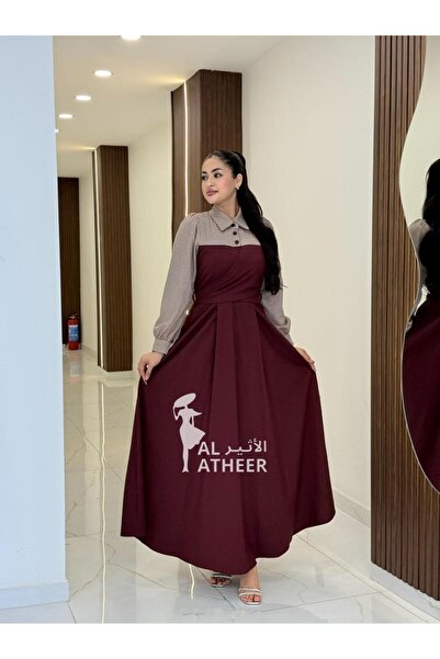 ALATHEER FASHION Turkish crepe + checkered dress