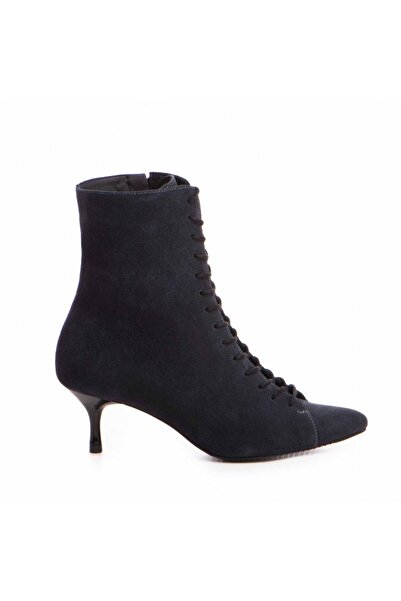 The 5th Element Women's Ankle Boots Natural Leather Petrol Grey Lucía