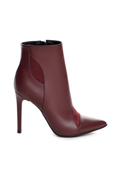 The 5th Element Women's Ankle Boots Natural Leather Burgundy