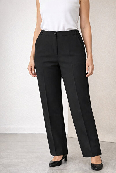 nacar çarşı Pantaloni de damă din material textil, cu elastic pe laterale, cu...