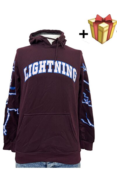 ALEMDAR STORE Men's comfortable burgundy sweatshirt - Plain cotton crew neck ...