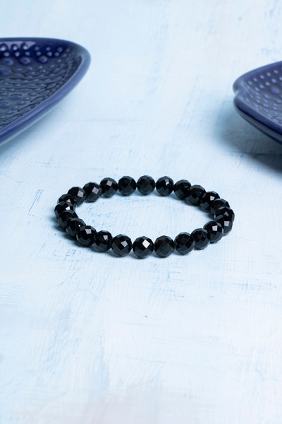 Deniz Doğal Taş Certified Black Tourmaline Natural Stone Bracelet