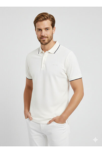 Jack & Jones J&J Men's Polo Neck T-Shirt White