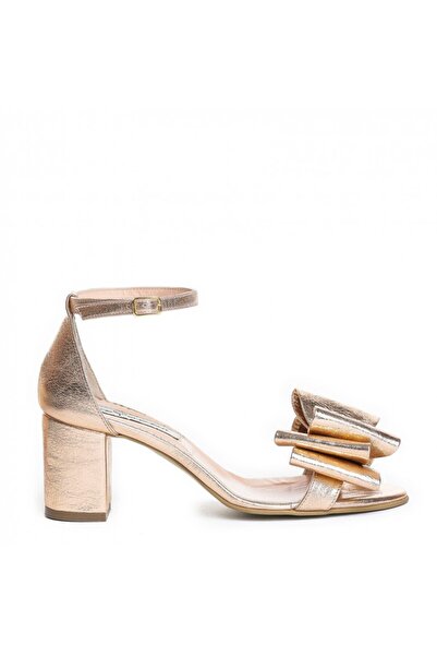 The 5th Element Women's sandals in natural leather Gold Rose Red