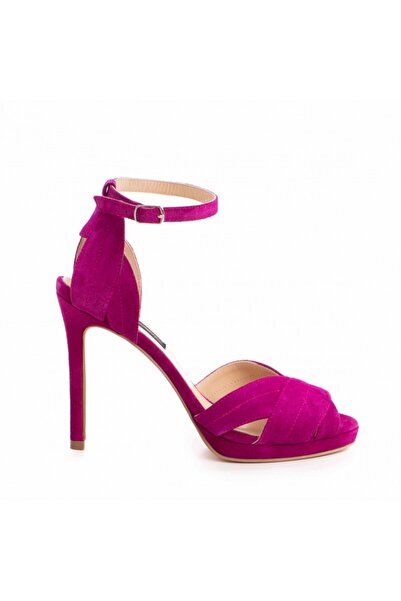 The 5th Element Women's sandals made of genuine leather Magenta Smaranda