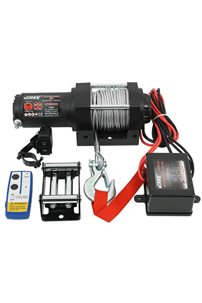 VERKE Troliu electric pentru mașină, Verke, 12V, 1590kg, V06033