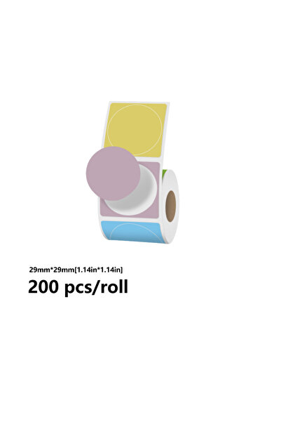 Choice8 ملصق حراري دائري متعدد الألوان، يُستخدم مع طابعة سينمارك المحمولة، قط...