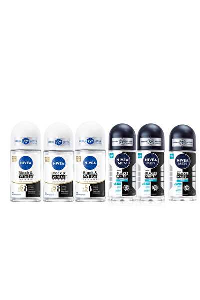 NIVEA Package (3X-NIVEA 50ML WOMEN B&W INVISIBLE SILKY SMOOTH + 3X-NIVEA 50ML...