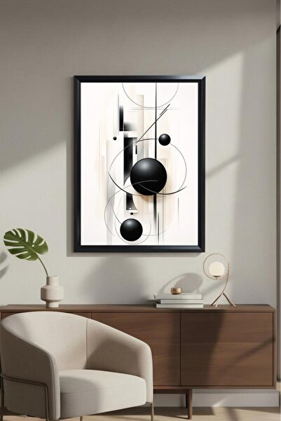 LUXRN Pictură murală înrămată decorativă cu model botanic abstract modern, im...
