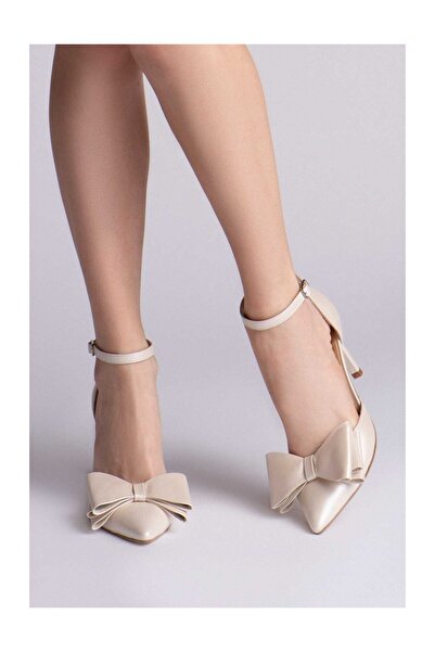 The 5th Element Women's Genuine Leather Shoes Ivoire with Bow