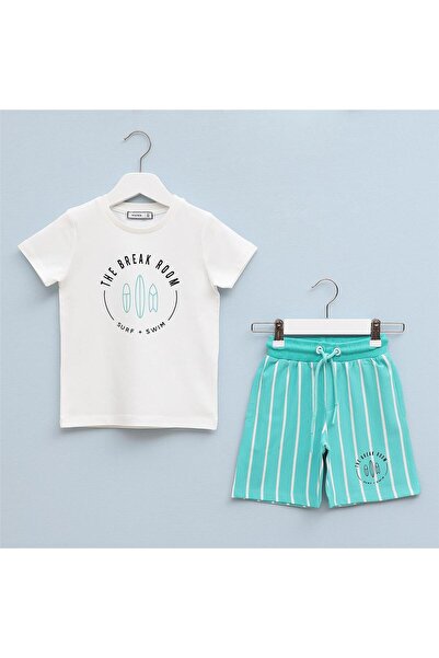 WANEX Αγορίστικο κοντομάνικο σετ - Πανωφόρι και Παντελόνι - 11562 - Τιρκουάζ