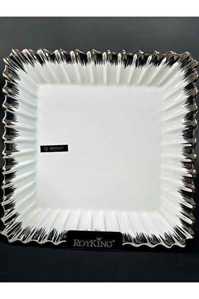 ROY KING ROYKİNG LINE SILVER KARE SUNUM TABAK 27 CM GBS 013