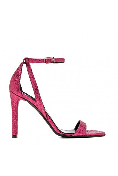 The 5th Element Sandale dama piele naturala Simple Fuchsia Sparkle