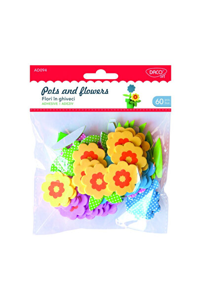 daço Accesorii craft - AD094 flori in ghiveci spuma autoadeziva DACO