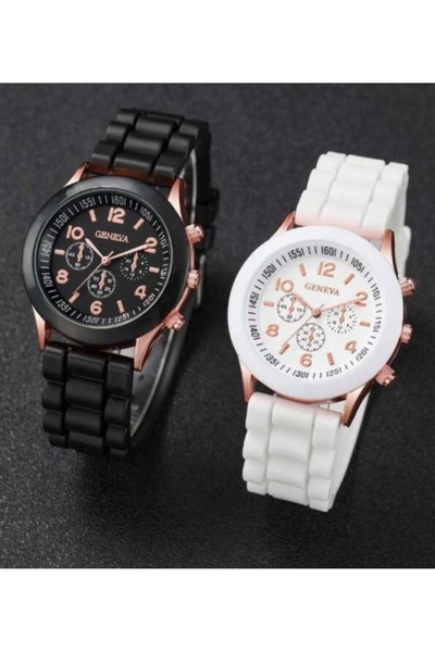 Geneva Set ceasuri alb și negru