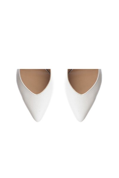 The 5th Element Pantofi mireasa cu toc gros piele Ivoire Kate
