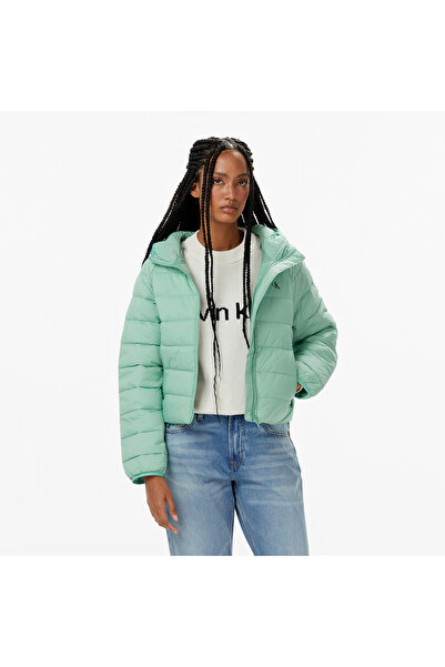 Calvin Klein Lightweight Quilted Kadın Yeşil Mont