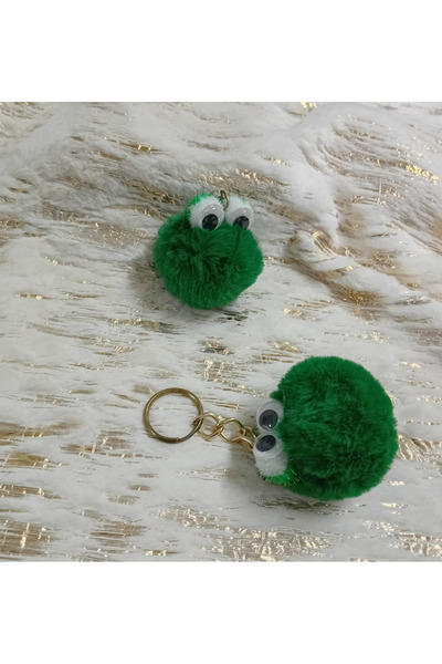 Lissa Aksesuar Breloc verde cu ochi mobili