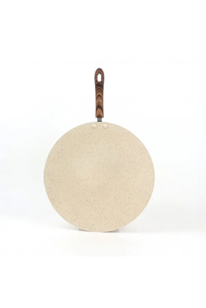 Generic Granite flat griddle with wooden handle - 35 cm