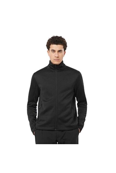 Salomon Outline Warm Fleece Fz m Lc2300800 Black Jacket