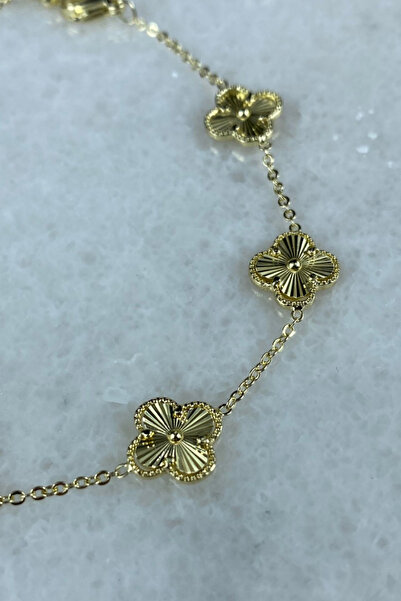 Brethils Shiny^Cleef Vintage Alhambra 14K Altın Kaplama Kuyum Model Kararmaz ...