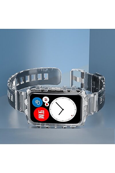 Guleron ساعة هواوي واتش فيت المتوافقة مع حافظة من السيليكون الشفاف