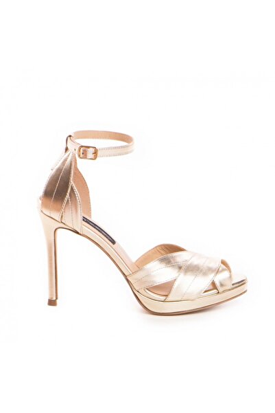 The 5th Element Women's sandals made of genuine leather, Emerald Gold