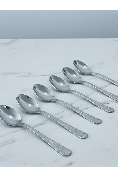 AiroBazar Dessert Spoon Set of 6 |   Stainless Steel for Modern Tables