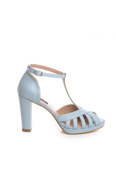 The 5th Element Bleu Rendez Vous genuine leather platform sandals