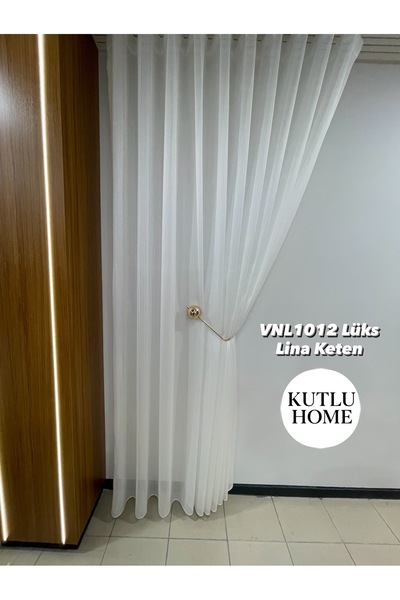 Lina Model Keten 1/3 Sık,Düz Pile Gramajlı Tül Perde
