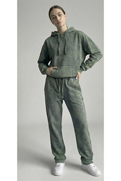 BİGOSSO Washable Women's Tracksuit Set Hooded Oversized Cotton